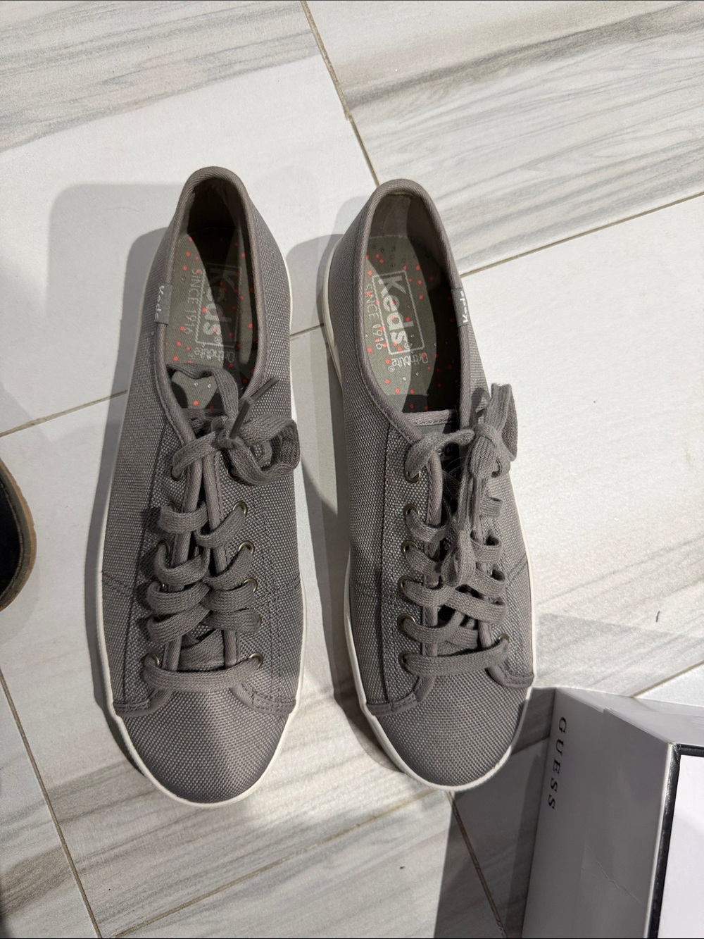 Keds Men's Gray Canvas Low-Top Sneakers